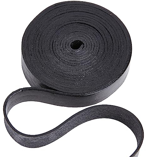 GORGECRAFT 3 Meter 20mm Schwarzes Echtlederband Flaches Lederband 2mm Dicker Rindslederstreifen Fadenschnur Seil Für Armbänder Schmuckherstellung Haustierhalsbänder Gitarrengürtel DIY-Handwerk