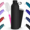 Geepen Bouteille Isotherme en Acier Inoxydable, Gourde Isotherme Inox Réutilisables Écologique Gourde Sport Étanche, sans BPA, pour Enfant, Adulte, Sport, Gym, Voyage 750ML Noir
