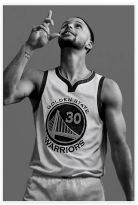 FrySky Basketballspieler Stephen Curry Sportposter 20 Leinwand Poster Wandkunst Dekor Druck Bild Gemälde für Wohnzimmer Schlafzimmer Dekoration ungerahmt 20 x 30 cm