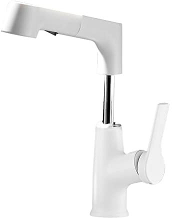 Rubinetti, Miscelatori Lavabo con Doccetta Estraibile, Rubinetti Lavabo Bagno Miscelatore Lavabo Girevole Multifunzione in Ottone