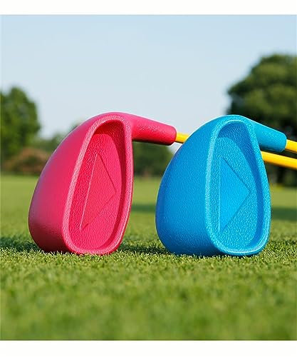 Lightweight Carbon Shaft Golf Club Irons for Junior Golfers' Beginner Golf Practice, Age 3-12 Kids Boys Girls Golf Iron (Red,Age 5-8)