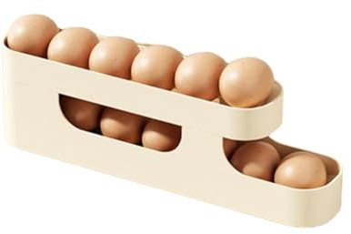 Rolling Egg Holder Storage, Auto Rolling Egg Dispenser for Refrigerator, egg storage for kitchen, 2/3/4 Tier Egg Storage Rack Egg Tray Fridge,Kitchen Countertop Organizer Space Saving