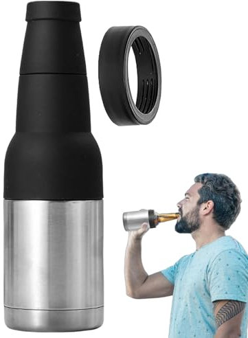Enfriador de botellas de cerveza | Enfriador portátil de latas de botellas de cerveza de 12 onzas | Enfriador de latas aislado | Aislador de botellas de cerveza al vacío | Soporte de botellas |