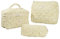 Lot de 3 Trousse de Toilette Matelassée Femmes, Pochette de Rangement Maquillage, Trousse de Toilette Grande Capacité, Trousse Cosmétique Voyage, Trousse Maquillage Femme (Jaune)