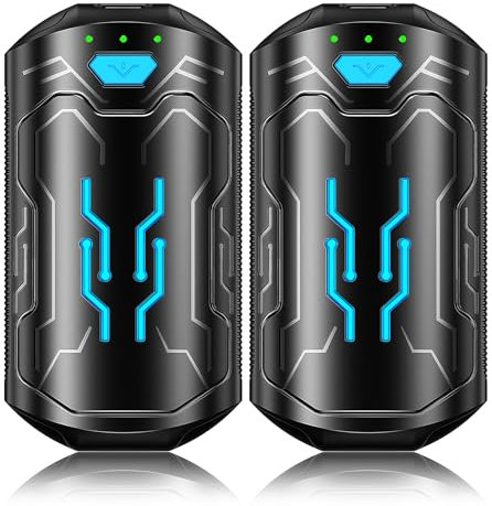 Hand Warmers Rechargeable 2-Pack, 6000mAh 2 in 1 Portable Hand Warmer, 3 Heating Modes USB Electric Split Rechargeable Pocket Heater Suitable for Outdoor Sports, Camping, Warm Gifts