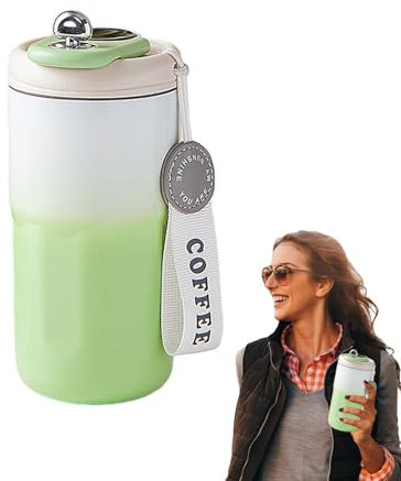 Botella de agua con temperatura, taza inteligente | Termo con pantalla de temperatura | Botella de agua con filtro incorporado con base de goma de 420 ml, termo para café que mantiene las bebidas cali