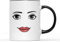 SMARTYPANTS Woman Face Popular Game Robox Coffee Tea Mug - Gaming Kids Gamer Xmas Bday Novelty Drinking Cup Present Gift (Black Handle)