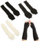 TUONYIS 3 Paar Winter Gestrickte Handschuhe für Damen, Halb Fingerlose Handschuhe Unisex, Damen Lange Armstulpen, Handwärmer Stulpen, Thermo Gestrickte Fingerlose Handschuhe mit Daumenloch (3 Farben)