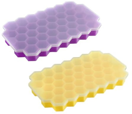 Amosfun 2 Pièces 37 plateau de fabrication de glace de glace glaçon pilée moules à s moule à moules s ice cube bac à glacons moule cubes de bac