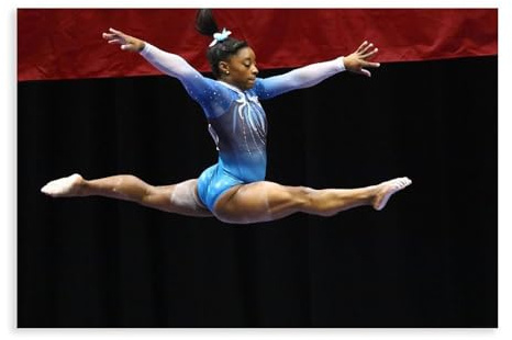 biegzc Simone Biles Poster auf Leinwand, Wandkunst, Dekordruck, Bild Gemälde für Wohnzimmer, Schlafzimmer, Dekoration, 20 x 30 cm
