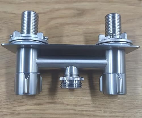 Wohnmobil-Außenarmatur aus Metall, 10,2 cm (4 Zoll), Wohnmobil-Duscharmatur, Außenduschventil-Set, Wohnmobil-Duscharmaturventil mit Gartenschlauch-Adapter, Wohnmobil-Außensprüher Wasserhahn