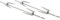 SOIMISS 2 Set Barbecue di tacchino forchettone barbecue kit bbq friggitrice aria cottura di aste allo spiedo di carne forchette rotanti per alimenti Acciaio inossidabile Silver