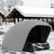 Auvent d'auto portable en acier inoxydable - Abri pliable et durable pour voiture - Garage mobile semi-automatique - 5,5 x 2,5 x 2,3 m