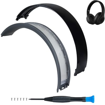 SOPROM Ersatz Zubehör Kopfband Stirnband Headband für Beats Studio 2 & Studio 3 Wired &Wireless Kopfhörer(Studio 2-Helles Schwarz)
