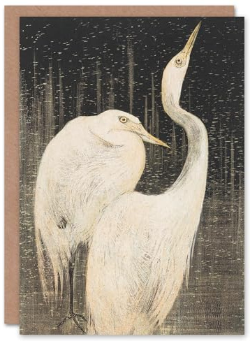 Artery8 Theo van Hoytema Art Card Two Egrets in the Snow