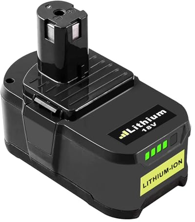 Goodexo P108 18V 5,5Ah Akku Ersatz für Ryobi Akku18V RB18L50 RB18L40 RB18L25 P108 P104 P107 P105 P103 P107 für Ryobi 18V Akku Cordless Werkzeuge (grün)