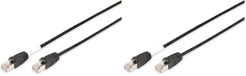 Digitus Cavo LAN Cat 6-10 m - Cavo di rete per esterni - S-FTP schermato - PoE+ e RJ45 - Compatibile con Cat6A - Grigio (Confezione da 2)