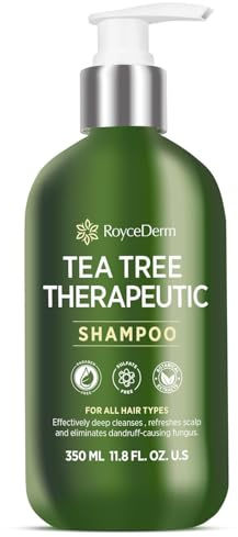 Roycederm Tee Baumöl Anti-Schuppen Shampoo: Medikamentöser Reinigungsshampoo für trockene Kopfhaut, juckende Kopfhaut und Schuppen - Paraben & Sulfatfrei