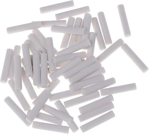 Druckbleistift-Radiergummi, 5 x 25 mm, Weiß, zylindrisch, für Schule, Büro, Skizzieren, 50 Stück