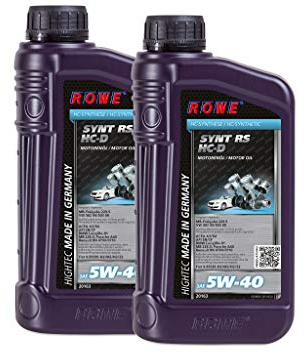 2 Liter (2x1L) ROWE HIGHTEC SYNT RS HC-D SAE 5W-40 Motoröl Made in Germany
