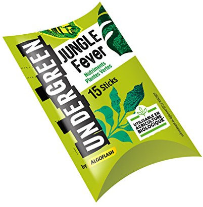 UNDERGREEN Jungle Fever Sticks Nutriments Plantes Vertes, UAB, 15 Bâtonnets