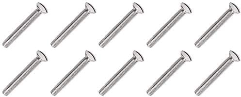 M3.5 x 50mm Long Electrical Machine Screws for Light Switch Plug Socket - 10