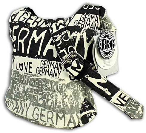 Robin Ruth I Love Germany Schultertasche schwarz beige matt Baumwolle OTG2073S Baumwolle Schultertasche
