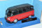 Cararama Volkwagen T1 Transporter Personen Bully Rot Schwarz 1/43 Modell Auto mit individiuellem Wunschkennzeichen