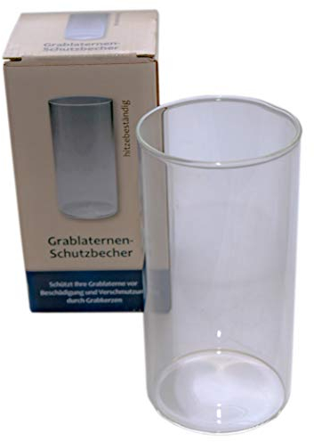 Grablaternen- Schutzbecher für Grablichter (Für 7 Tagesbrenner) Klar