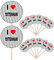 AK Giftshop I Love Tottenham – Party-Essen – Kuchen Cupcakes – Picks Sticks – Lebensmittelflaggen – stehende Dekorationen (14 Stück)