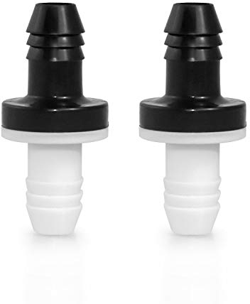 QWORK® Rückschlagventil aus ABS, 10 mm, für Kraftstoff, Gas, 6 Packungen