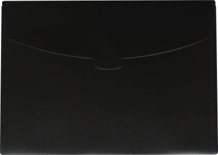 Premium Dokumententasche Sammelmappe A5 quer mit Klettverschluss in opak, Farbe: schwarz - 5 Stück