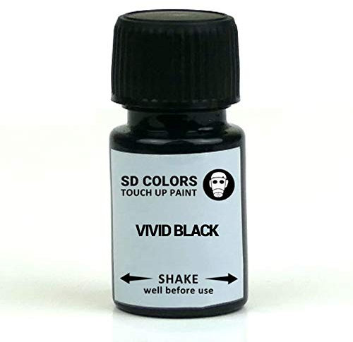 SD COLORS VIVID BLACK New Touch Up Paint 15 ML REPAIR SCRATCH CHIP BRUSH FOR MOTORCYCLE (JUST PAINT)