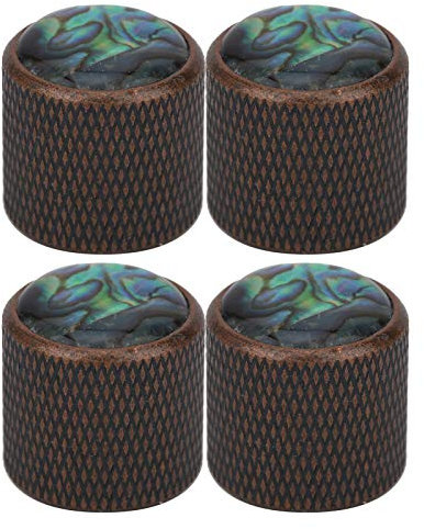 Packung mit 4 Ersatzteilen für den Lautstärkeregler für Metall-Dome-Regler für E-Bass 6 mm(Farbe Shell Bronze) Musikinstrumentenzubehör Zubehör Für Musikinstrumente