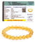 Rebuy Yellow Citrine Bracelet for Men & Women Certified Natural Stone Healing Crystal Citrine Bracelet Adjustable Bead Size 8 MM | Stone of abundance and prosperity
