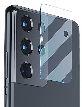 FTRONGRT pour Samsung Galaxy S21 Ultra Film de Protection d'objectif d'appareil Photo,Film d'objectif en Verre trempé Doux,Transparent,Ultra-Mince,résistant aux Rayures-4 Pièces