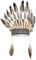Boland 44091 - Kopfschmuck Indianer, mit Federn und Perlen, Häuptling, Wilder Westen, Kostüm, Karneval, Mottoparty