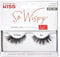 Kiss Lash Couture So Wispy Collection 1 Pair of Volumizing Fake Lashes, Style 04, with Tapered Ends and Aloe Infused Lash Glue