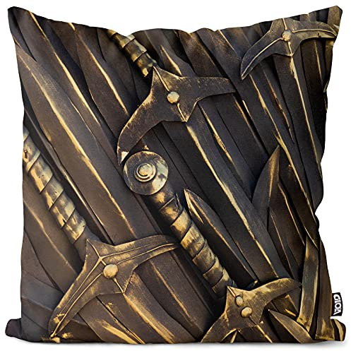VOID Schwerter Ritter Rüstung Kissenbezug Kissenhülle Sofakissen Kissen Deko Outdoor-Kissen Dekokissen, Kissen Größe:50 x 50 cm