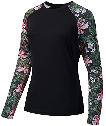Bassdash - Camiseta de Manga Larga para Mujer con protección Solar UPF 50+ UV para Pesca, Senderismo, Rendimiento