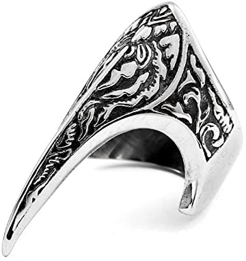 HCMA Osmanischer Ring Männer Einzigartiger Ring Punk-Rüstung Lange Vintage Wikinger Keltische Ringe Männlich Rock Hip-Hop Lokomotive Schmuck Geschenk
