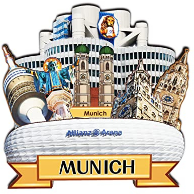 Deutschland München Stadt Magnet 3D Holz Sehenswürdigkeiten Klassische Kühlschrankmagnete Handarbeit Handwerk Reise Souvenirs Geschenke Sammlungen Home & Kitchen Dekorationen -2