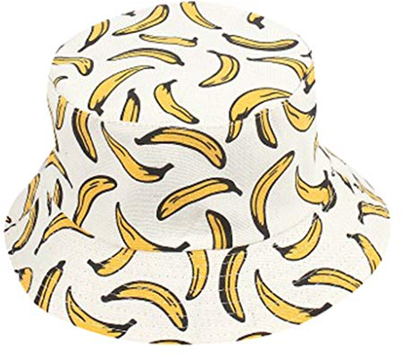 JISUAN Seitliche Unisex-Outdoor-Banane, doppelte Erwachsenenkleidung, Sonnenschutzkappe, Hut, Baseballkappen Sommer Fischerhut