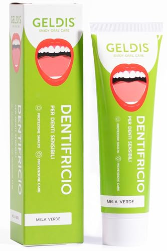 GELDIS Dentifricio Denti Professionale - Remineralizzante per Denti Sensibili, Azione Anticarie, 100% Vegan, 100% Riciclabile, 100 ml