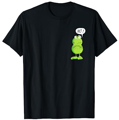 Statement Frosch I Nö Fun Design I Nein Comic Spruch T-Shirt