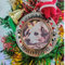 Laonainai 2PCS Transparent Gift Bola de Navidad Personalizada con Foto Adornos Personalizados para Árbol de marco de fotos metálico Bolas de Madera con tu Foto y Nombre Regalos navideños