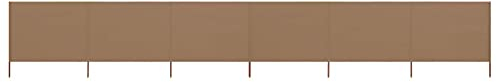 Tidyard 6-teiliges Windschutzgewebe Faltbar Windschutz Sichtschutz Sonnenschutz Camping Balkon Terrasse Garten Zaun Strand 800 x 160 cm Taupe
