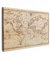 MuchoWow© Leinwand Bilder 60x40 cm Wanddeko Wohnzimmer Aesthetic Room Decor Deko Zimmer Wandbilder Modern Fotogeschenke Bild Weltkarte Wand - Landkarte Welt - Vintage - Braun - Weltatlas