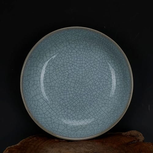 Chinese Song Dynasty Ru - Plato de celadón de porcelana antigua