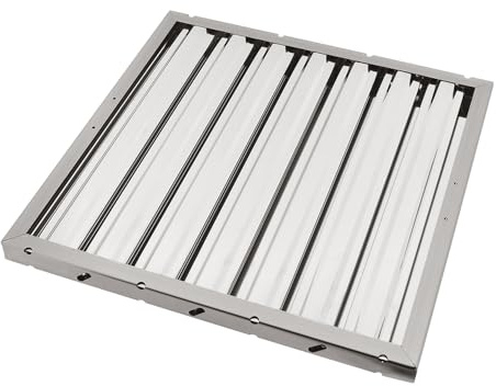 AllSpares Flammschutzfilter Typ A aus Edelstahl AISI 304 für Dunstabzugshauben | Metallfettfilter nach DIN 18869-5 & EN 16282-6 für Gastro und Industrie | 400 x 400 x 25 mm